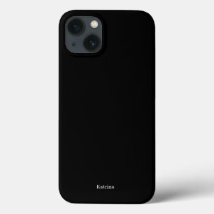Simple Typography Personalized Name Black White iPhone 13 Case