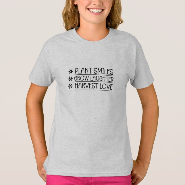 Simple Typography plants grow message  T-Shirt (Front)