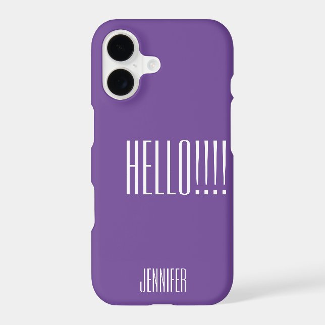 Simple Typography Purple First Name (Back)