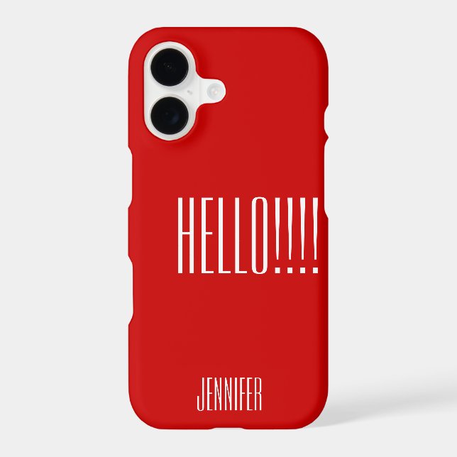 Simple Typography Red First Name (Back)