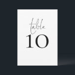 Simple Typography Script Wedding Table Number Card<br><div class="desc">Simple Typography Script Wedding Table Number Card> A minimalist design with Table in a set handwriting style script and your table number beneath. Easily personalise the number. The same design is also on the back.</div>