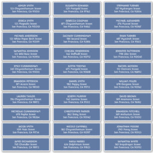 Simple Typography Wedding Guest Names Address