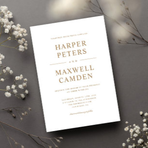 Simple Typography Wedding Invitation