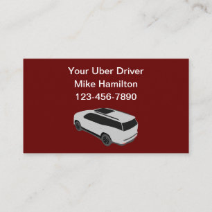 Simple Uber Driver Ride Hailing Cartes de visite