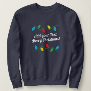 Simple Ugly Christmas Sweater Add your Text