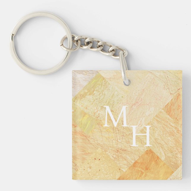 Simple Understated Marble  Keychain (Front)