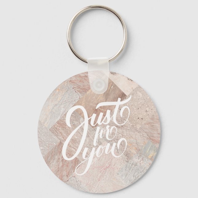 Simple Understated Marble  Keychain (Front)