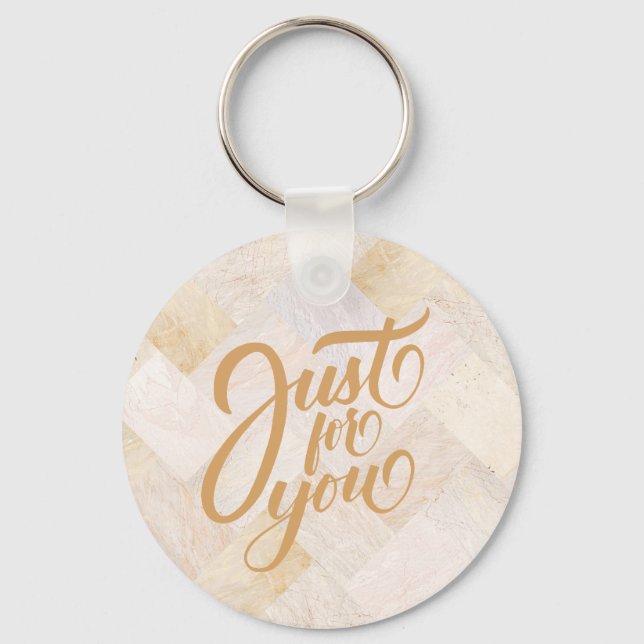 Simple Understated Marble  Keychain (Front)