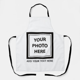 Simple Upload Picture Photo & Add Text Apron