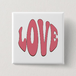 Simple, urban, modern, cool design Love 2 Inch Square Button