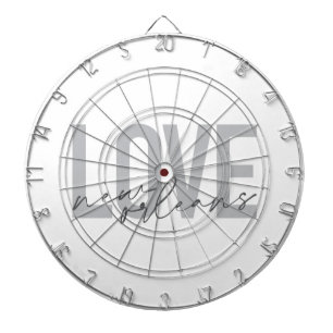 Simple, urban, modern cool design Love New Orleans Dartboard