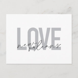 Simple, urban, modern cool design Love New Orleans Postcard