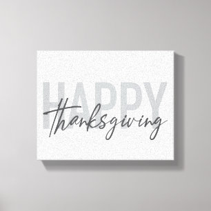 Simple, urban, trendy, modern Happy Thanksgiving Canvas Print