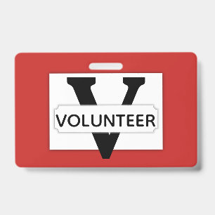 Simple V - Volunteer Badge
