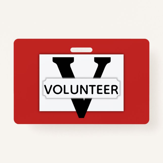 Simple V - Volunteer Badge (Front)