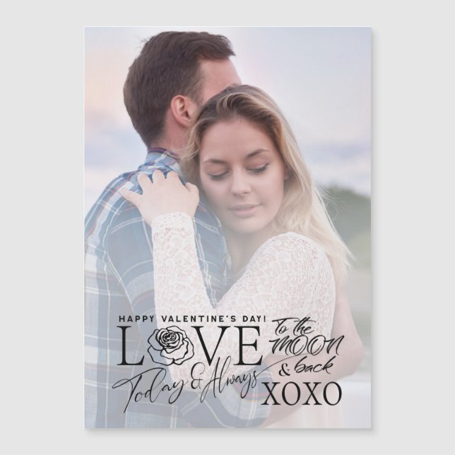 Simple Valentine's Day   Typography Custom Photo (Front)