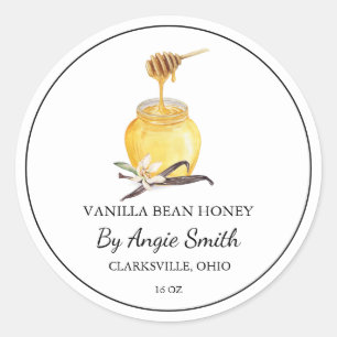Simple Vanilla Bean Infused Honey Label