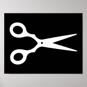 Simple Vector Scissors (Pick Your Own Color) Poster