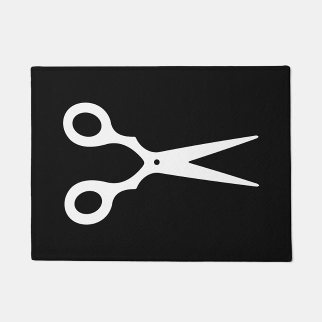 Simple Vector Scissors (Pick Your Own Colour) Doormat (Front)