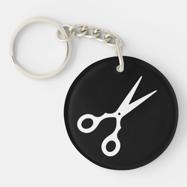 Simple Vector Scissors (Pick Your Own Colour) Keychain (Front)