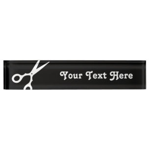 Simple Vector Scissors (Pick Your Own Colour) Nameplate