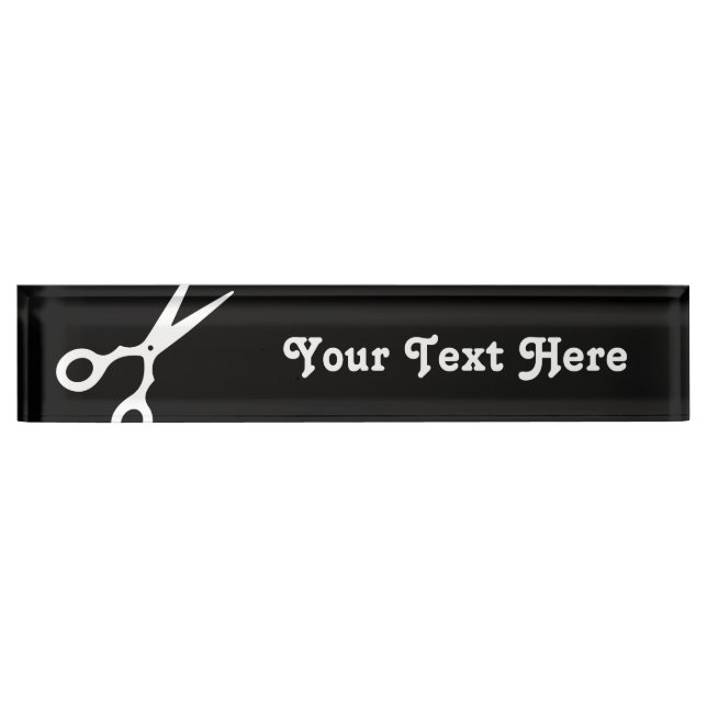 Simple Vector Scissors (Pick Your Own Colour) Nameplate (Front)