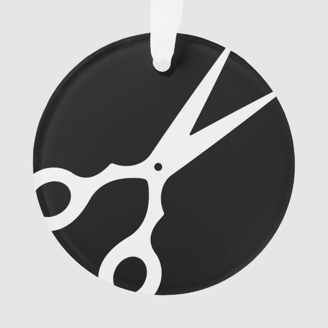 Simple Vector Scissors (Pick Your Own Colour) Ornament (Front)