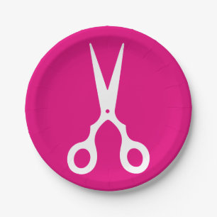 Simple Vector Scissors (Pick Your Own Colour) Paper Plate