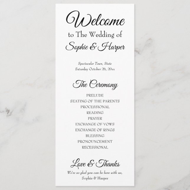 Simple, Versatile, Elegant Black & White Program (Front)