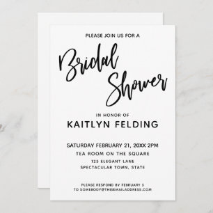 Simple, Versatile Handwriting Bridal Shower Invitation