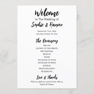 Simple Versatile Modern Casual Black & White Program