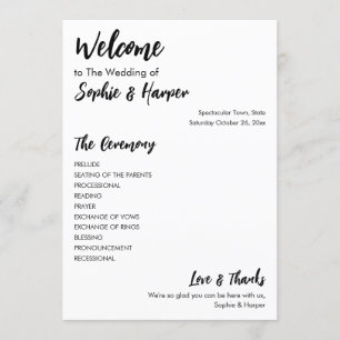 Simple Versatile Modern Casual Black & White Program