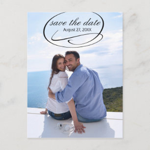 Simple Vertical Photo Swashes- Save/Date Post Card
