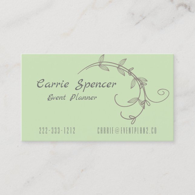 Simple Vines Carte de visite (Devant)