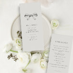 Simple Vintage Bow Classic Black Wedding Program<br><div class="desc">Simple Vintage Bow Black Flat Wedding Program</div>