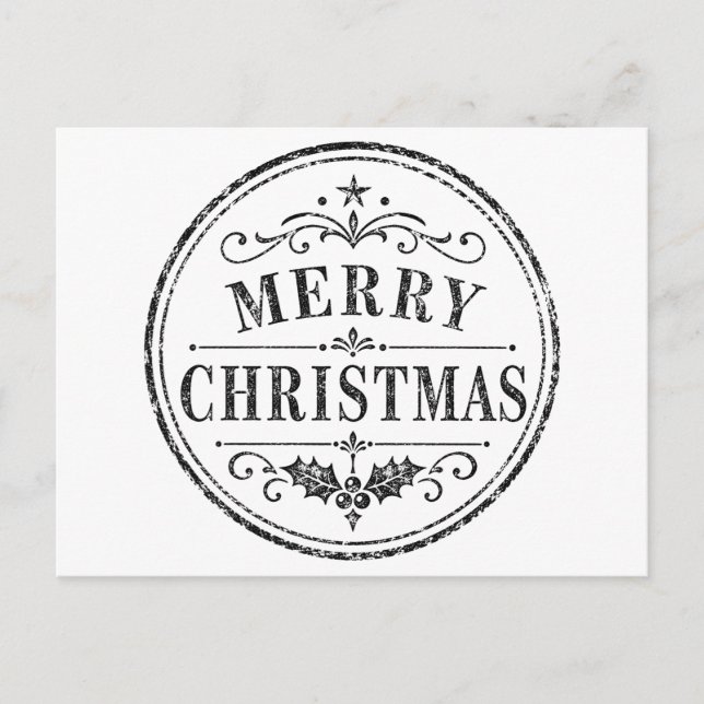 simple vintage christmas postcard (Front)