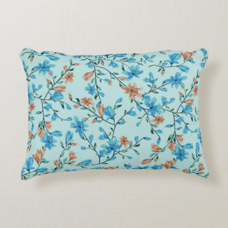 Simple Vintage: Floral Fabric Pattern Accent Pillow