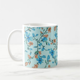 Simple Vintage: Floral Fabric Pattern Coffee Mug