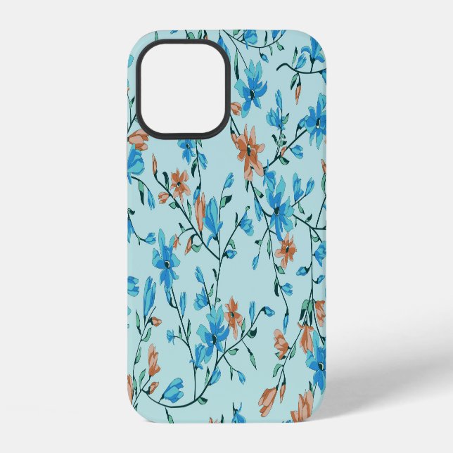 Simple Vintage: Floral Fabric Pattern iPhone Case (Back)