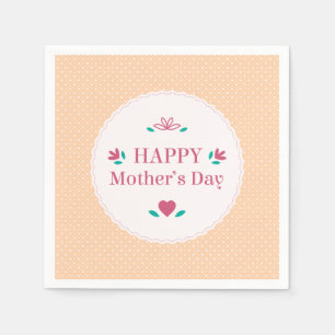 Simple Vintage Happy Mother's Day   Napkin