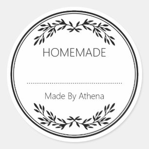Simple Vintage Homemade Blank Classic Round Sticker