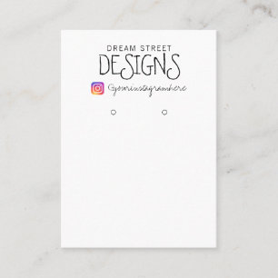 Simple Vintage Instagram Earring Display Card