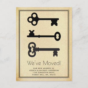 Simple Vintage Minimal Key Moving Announcement