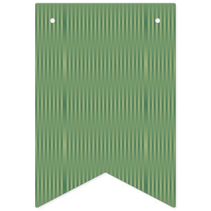 Simple Vintage Olive Sage Green Gradient Striped Bunting Flags