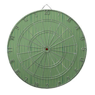 Simple Vintage Olive Sage Green Gradient Striped Dartboard