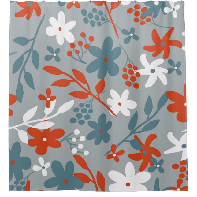 Simple vintage pattern. Grey background,  orange,  (Front)