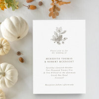 Simple Vintage Pinecone & Acorns Fall Wedding