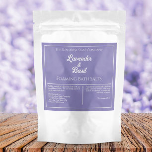 Simple violet blanc imperméable Étiquette produit