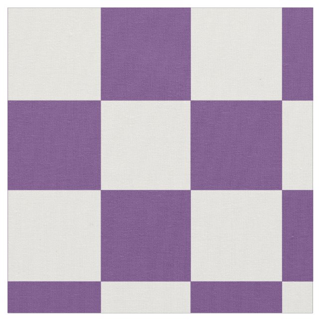 Simple Violet Chequered Board Fabric (Close Up)