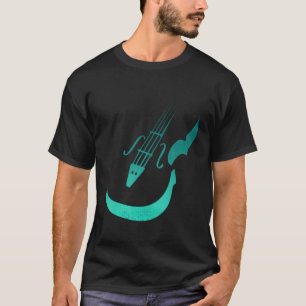 Simple Violinist Figure Line Violin T-Shirt